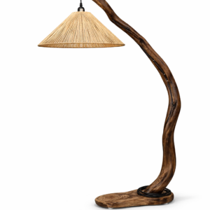 Unikatna Podna Lampa s Pletenim Sjenilom "Gondo Rommy" - Ručni Rad